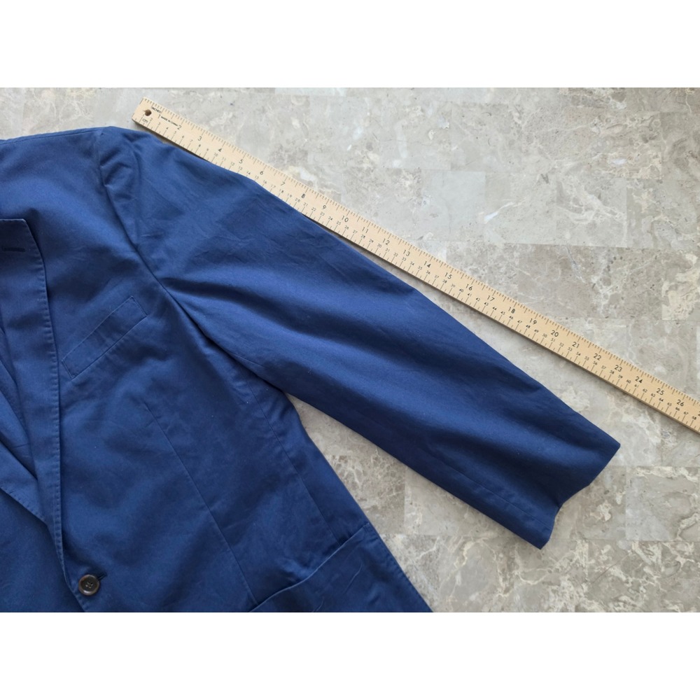 J.Crew Ludlow Blazer 44R Larusmiani Italian Cotton Blue Sport Coat Unstructured - Picture 7 of 13